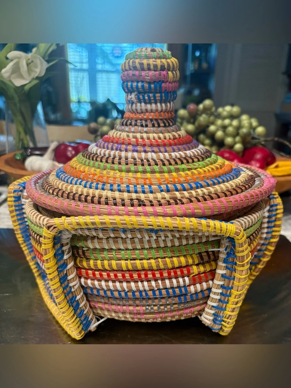 Afua Woven Storage Basket with Lid